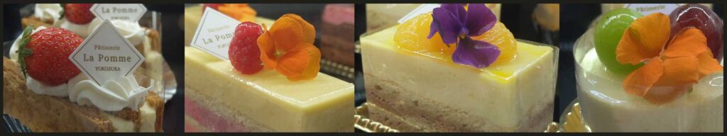 お花をあしらったケーキ